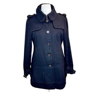 Green with Envy Single Breasted Recycled Wool Blend Pea Coat Size XL